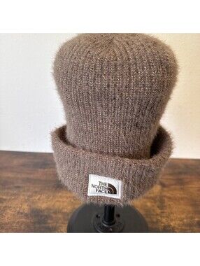 The North Face Salty Bae Beanie • Women’s Fleece‑Lined Knit Hat • Brown • O/S